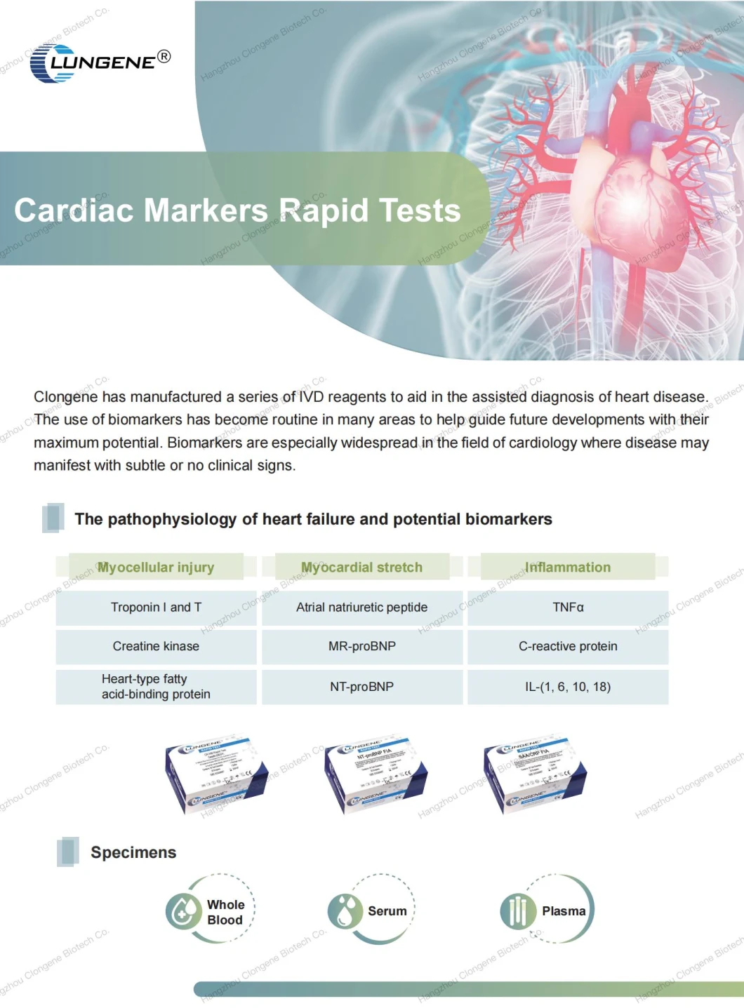 Clungene One Step Ctni Troponin I Cardiac Rapid Test Kit with CE