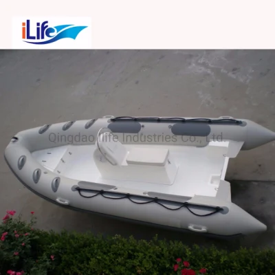 Ilife Il-B480t T-Series Casco Rígido Firberglass Trabalho Inflável Pesca Esporte FRP Bote de Resgate Deep V Sharp com Console Central