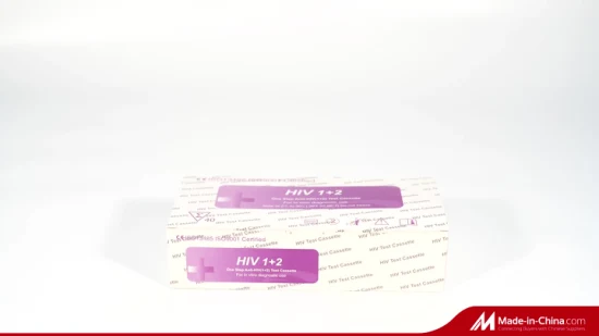 Tira de teste de HIV/cassete Kit de teste de HIV em casa Preço de fábrica por atacado Teste de doenças infecciosas Teste de HIV em casa Teste rápido de HIV1/2