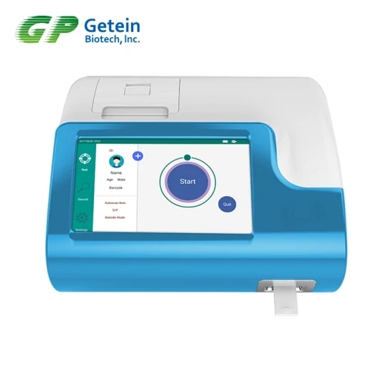 Getein 1100 Poct Analisador de Imunoensaio Equipamento de Laboratório Médico Ctni Hba1c T3 T4 Tsh Bnp